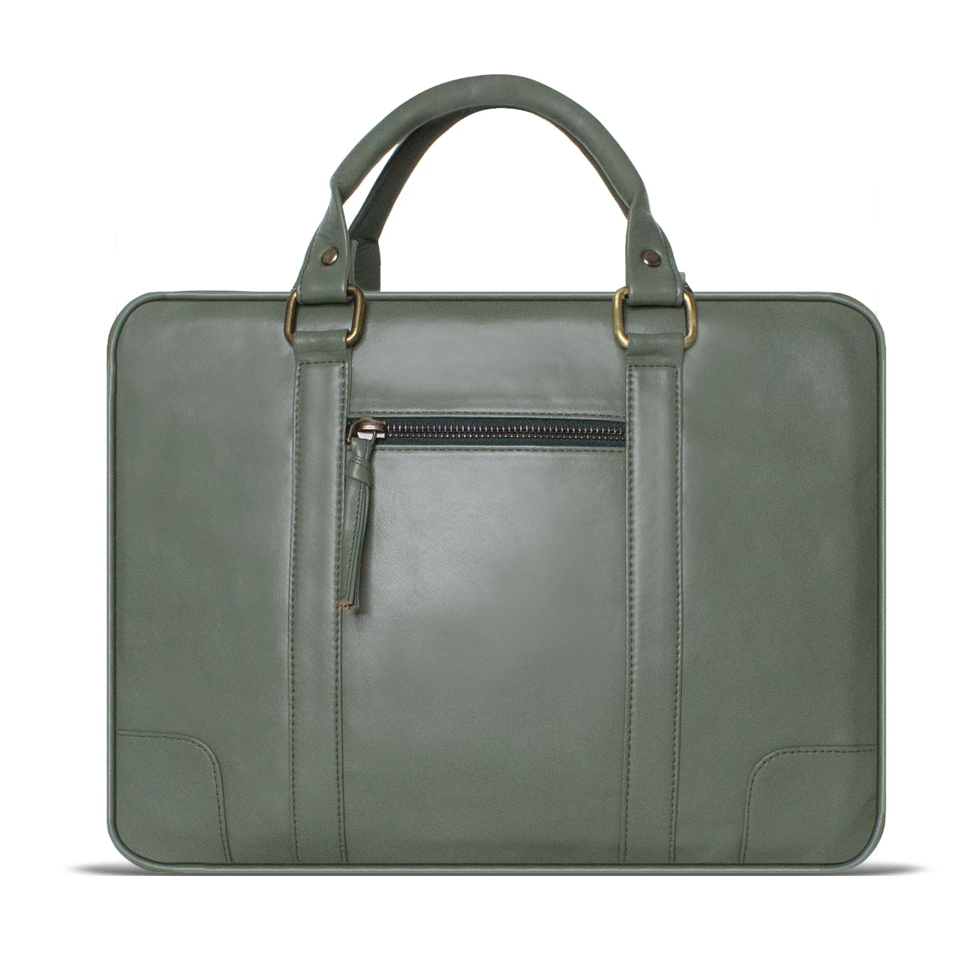 Green Leatherette Laptop bag