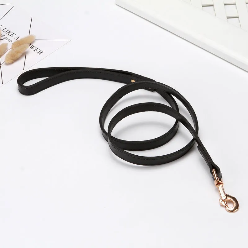 Handmade Leather Dog Leash&Collar for Training