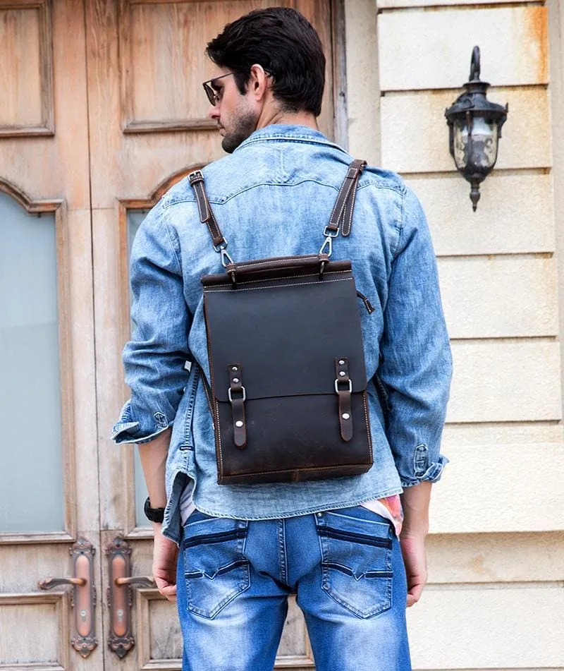 Handmade  Vintage Leather Backpack for Men