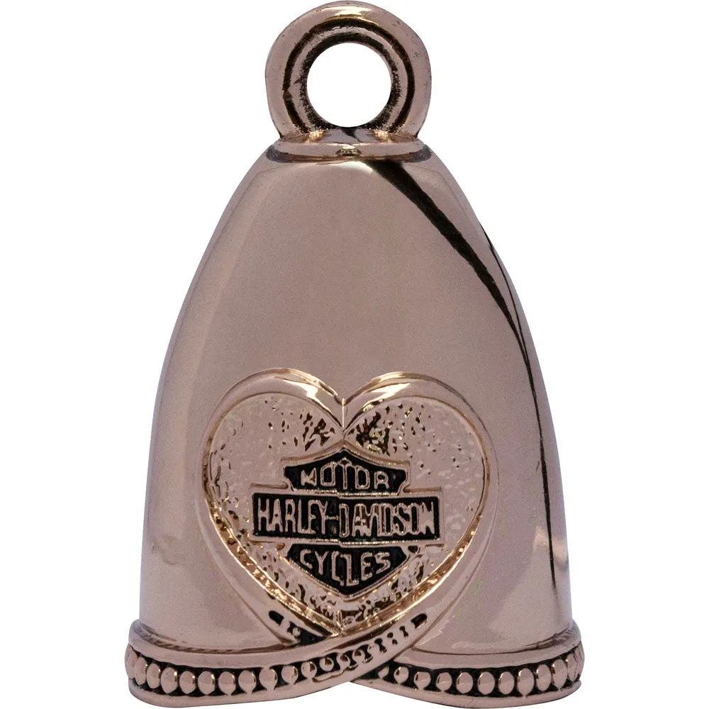 Harley-Davidson Rose Gold Heart Bar & Shield Ride Bell HRB089