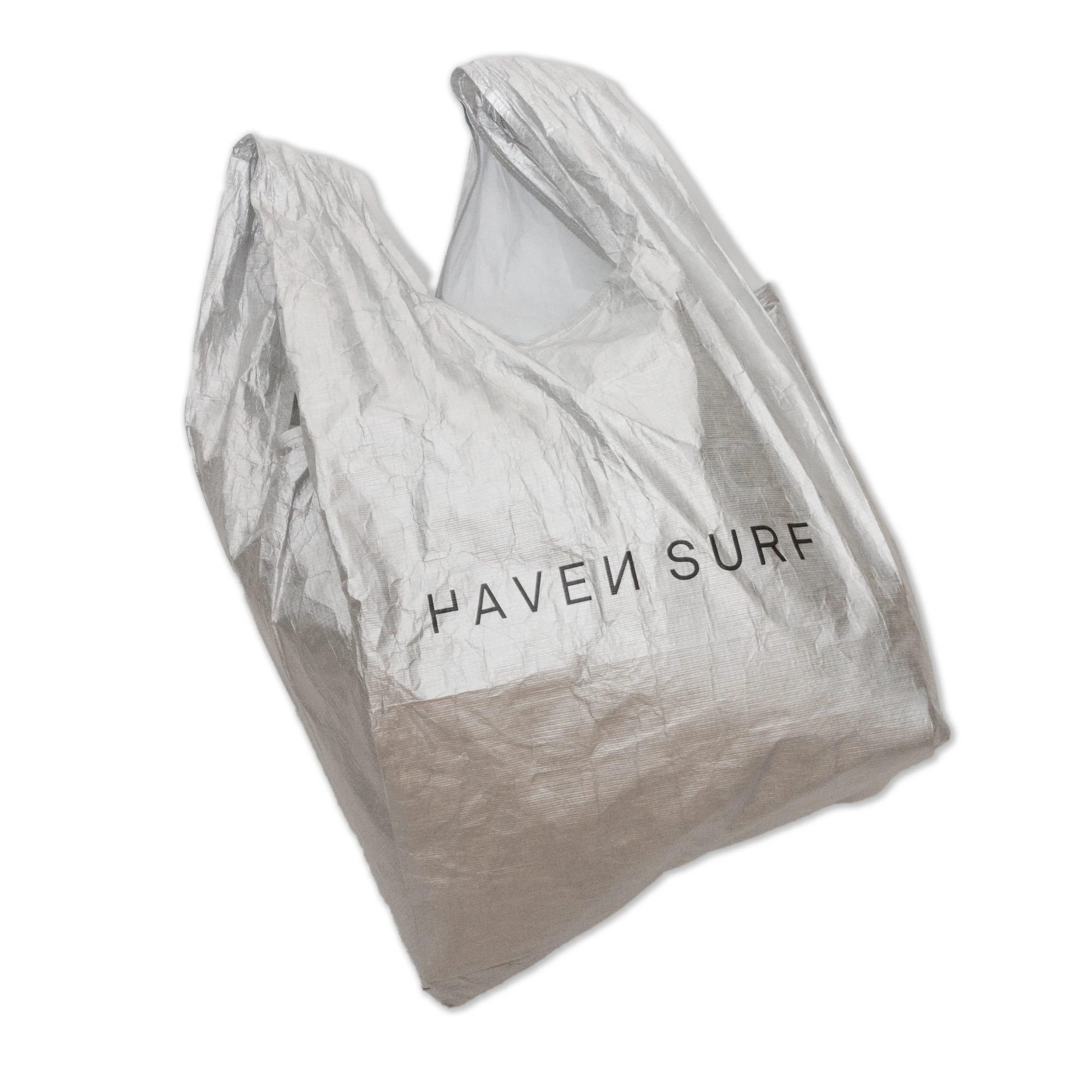 Haven Surf -  Balloon Bag w/ black logo - Tyvek Silver