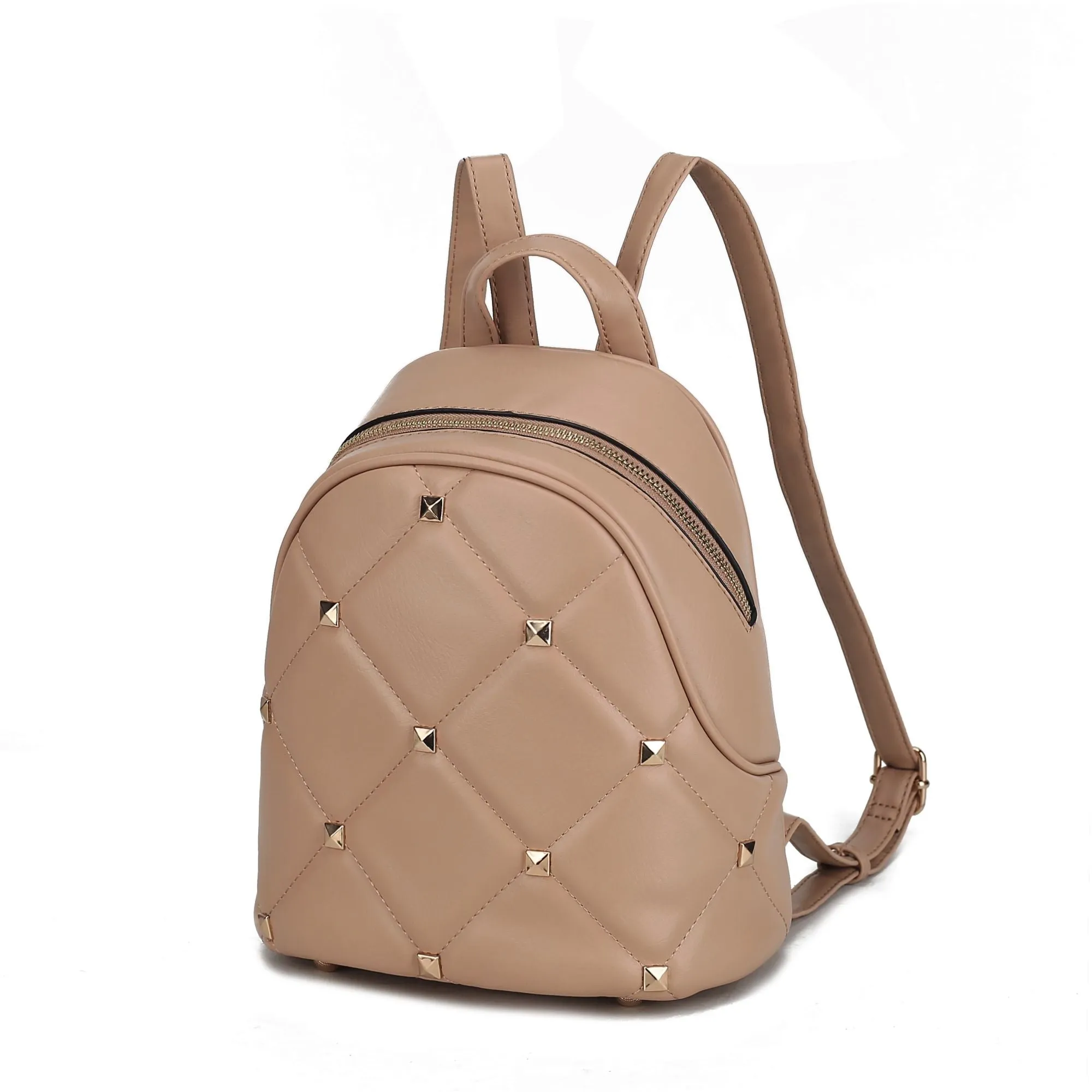 Hayden Quilted Vegan Leather with Studs Women Backpack