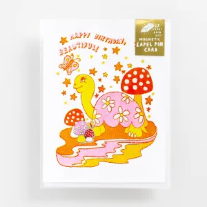 HBD Beautiful - Lapel Pin Card