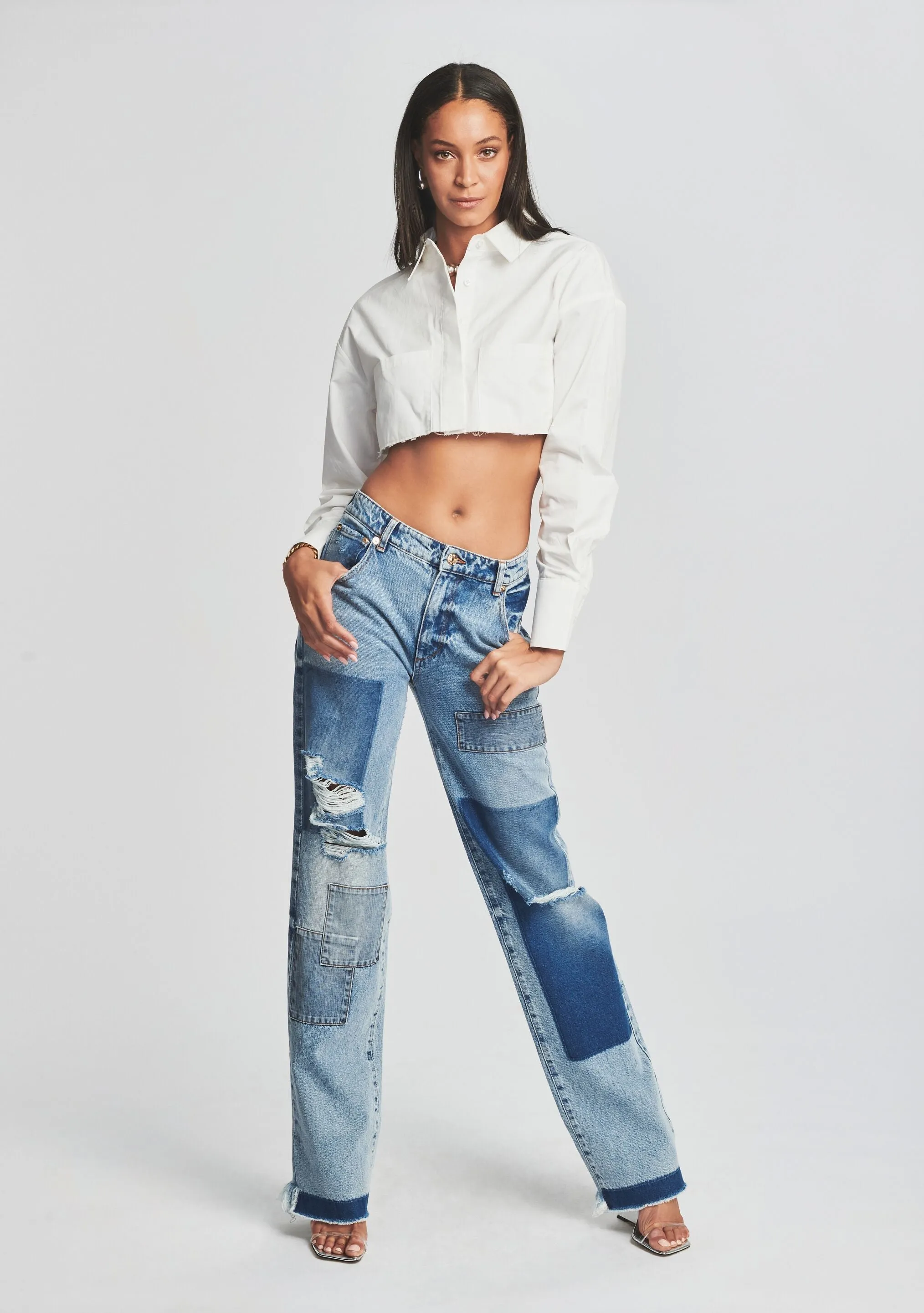 Heidi Straight Leg Patch Jean