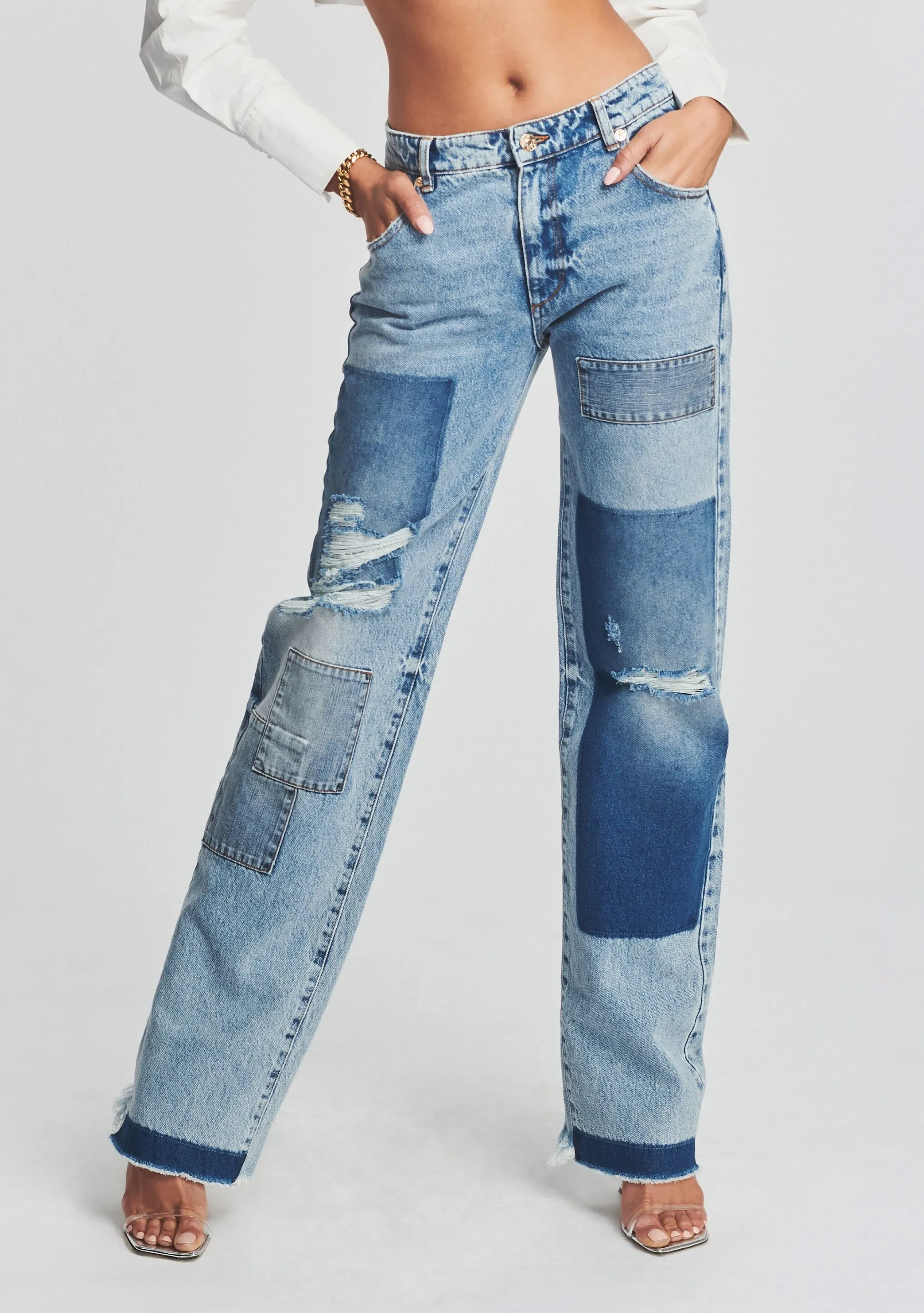 Heidi Straight Leg Patch Jean