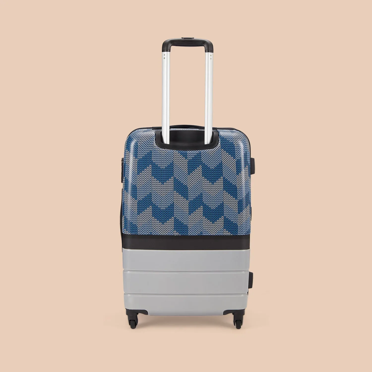 Himachal Chevron Grey Raahi Trolley Bag Combo (Medium & Large)