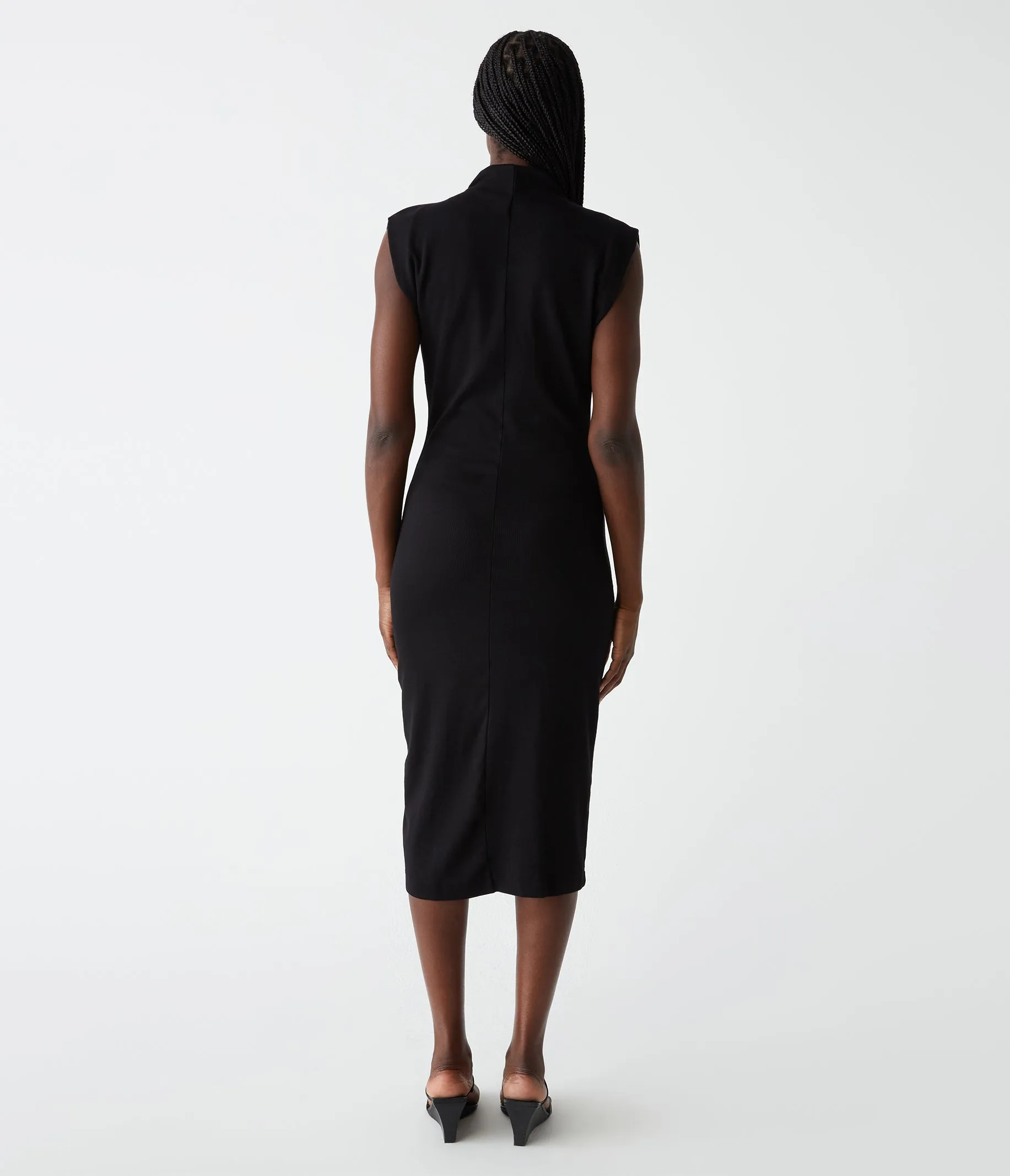 Iolanda Power Shoulder Dress