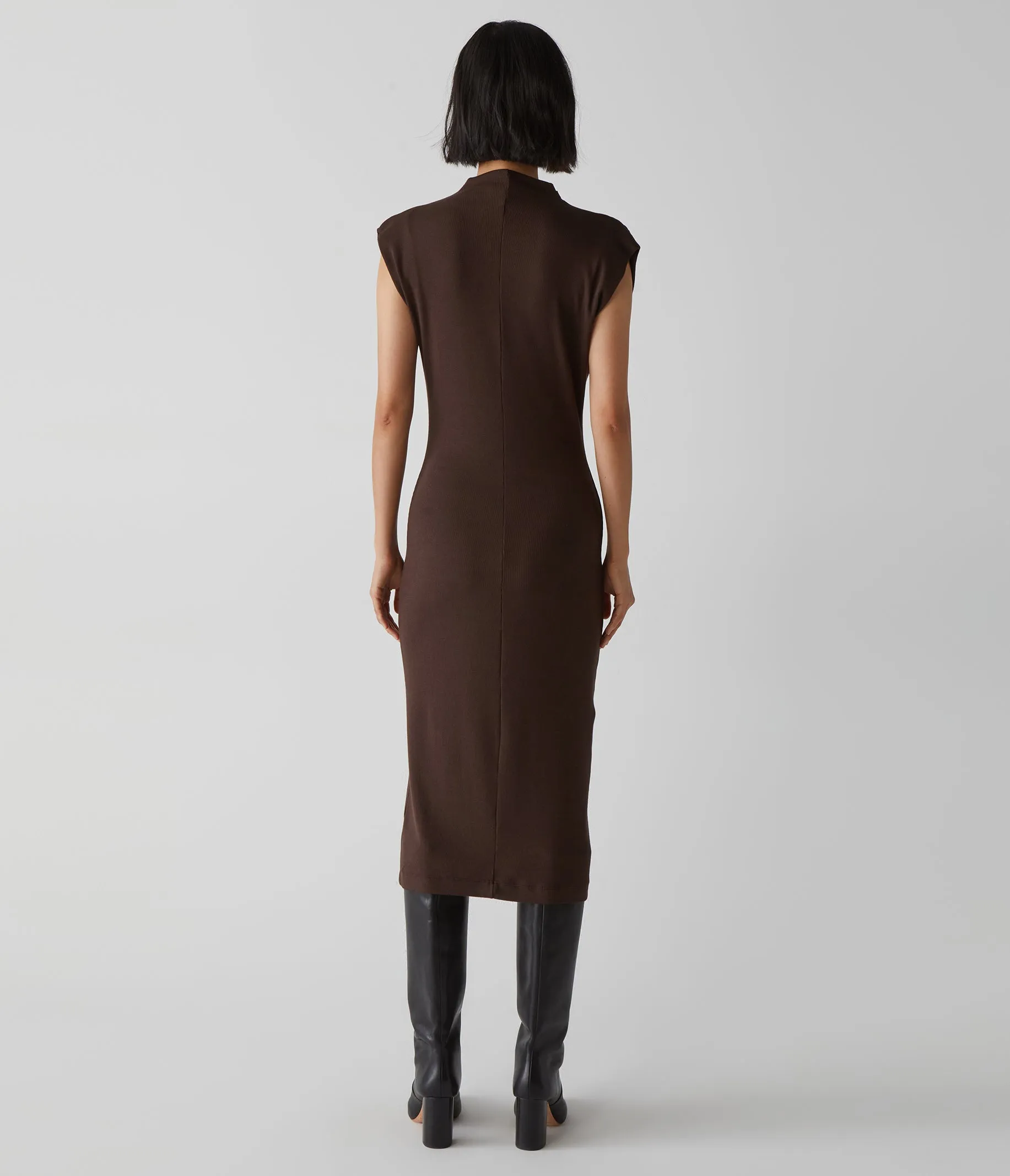 Iolanda Power Shoulder Dress