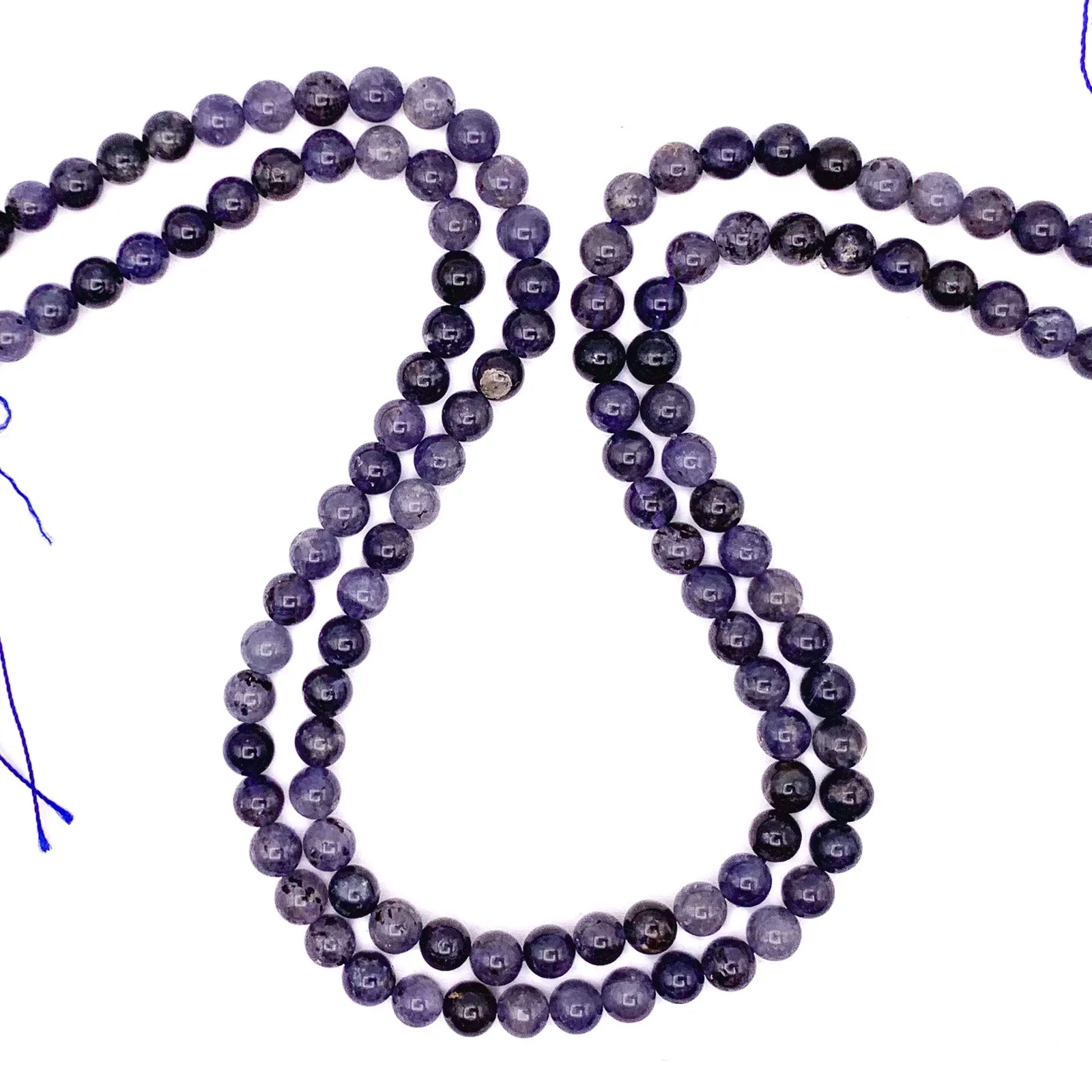 Iolite 6.5mm Smooth Rounds Bead Strand