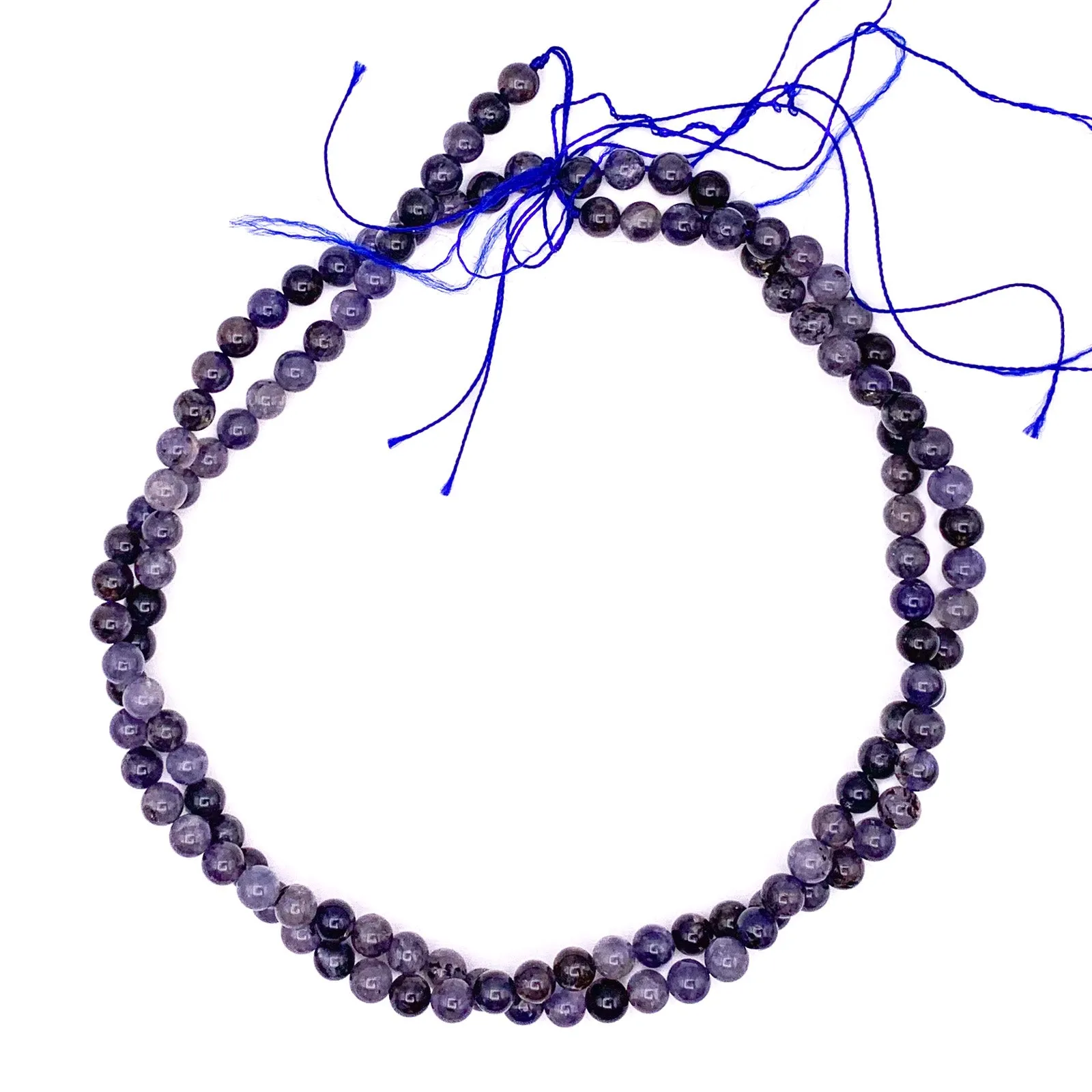 Iolite 6.5mm Smooth Rounds Bead Strand