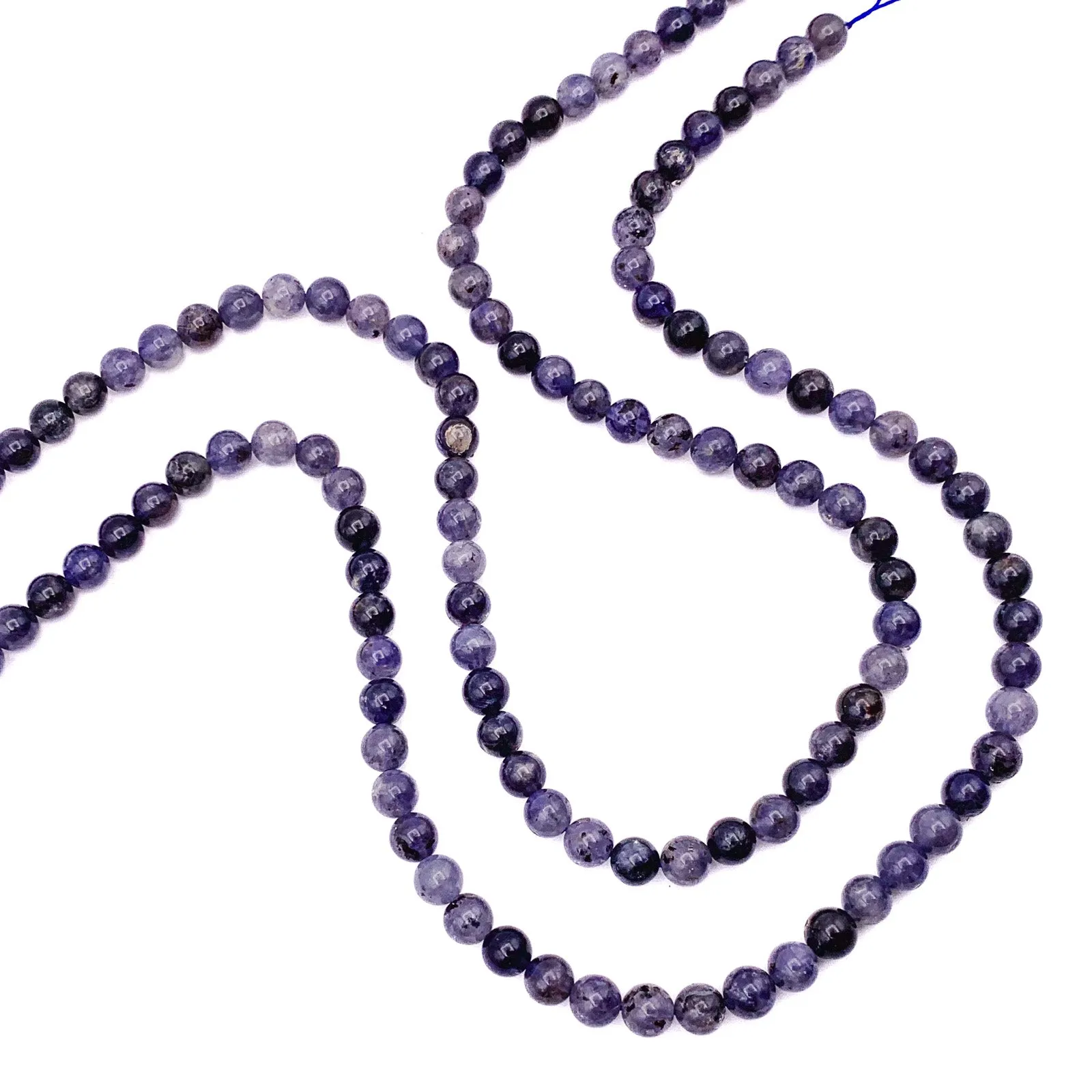 Iolite 6.5mm Smooth Rounds Bead Strand