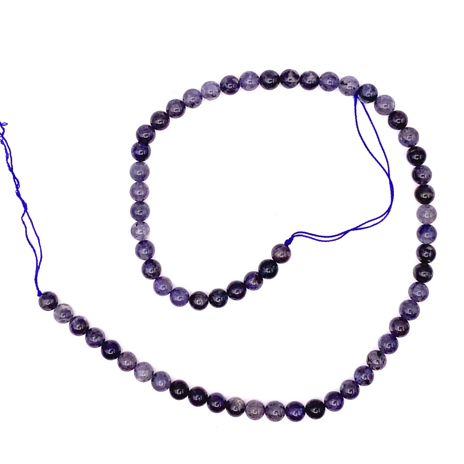 Iolite 6.5mm Smooth Rounds Bead Strand