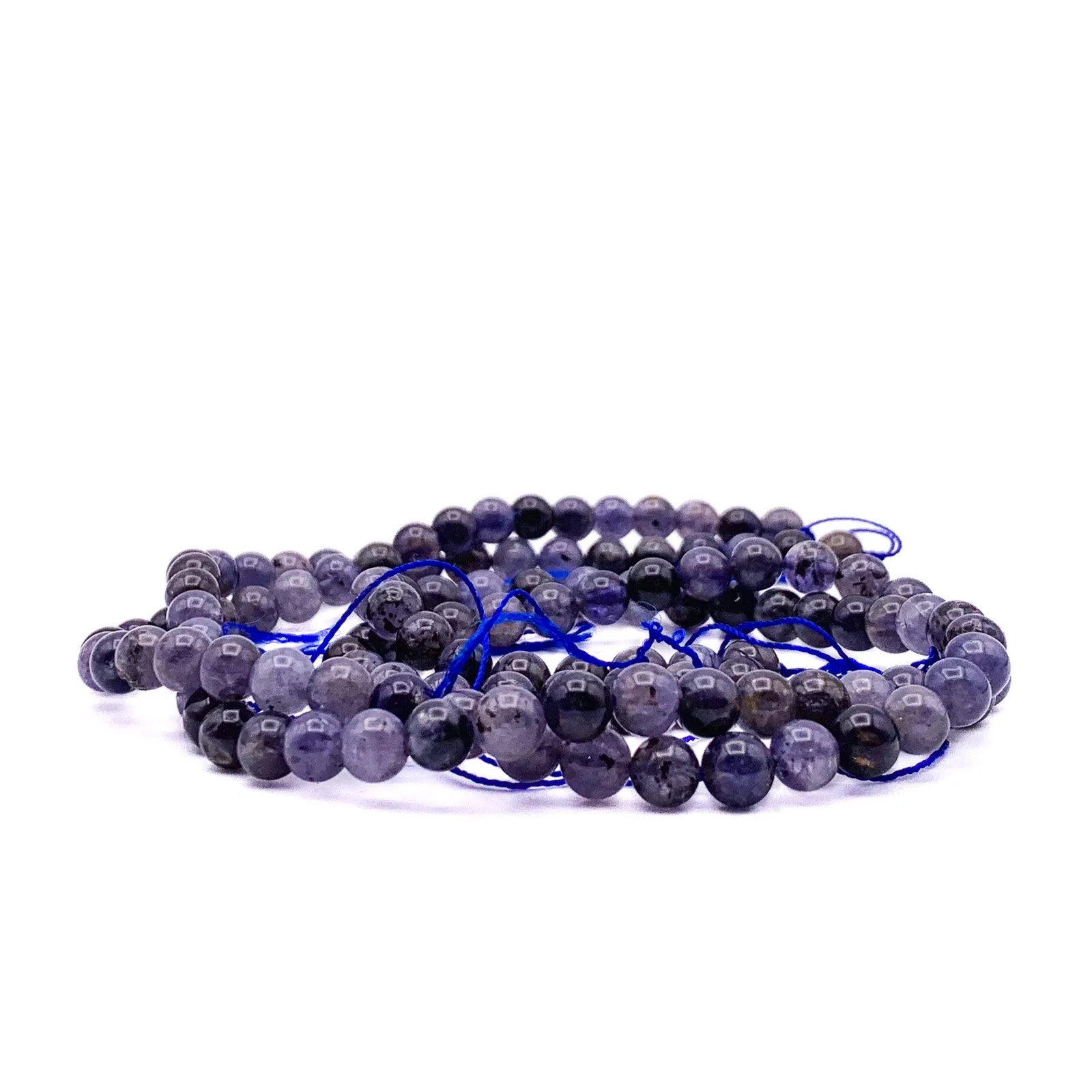 Iolite 6.5mm Smooth Rounds Bead Strand