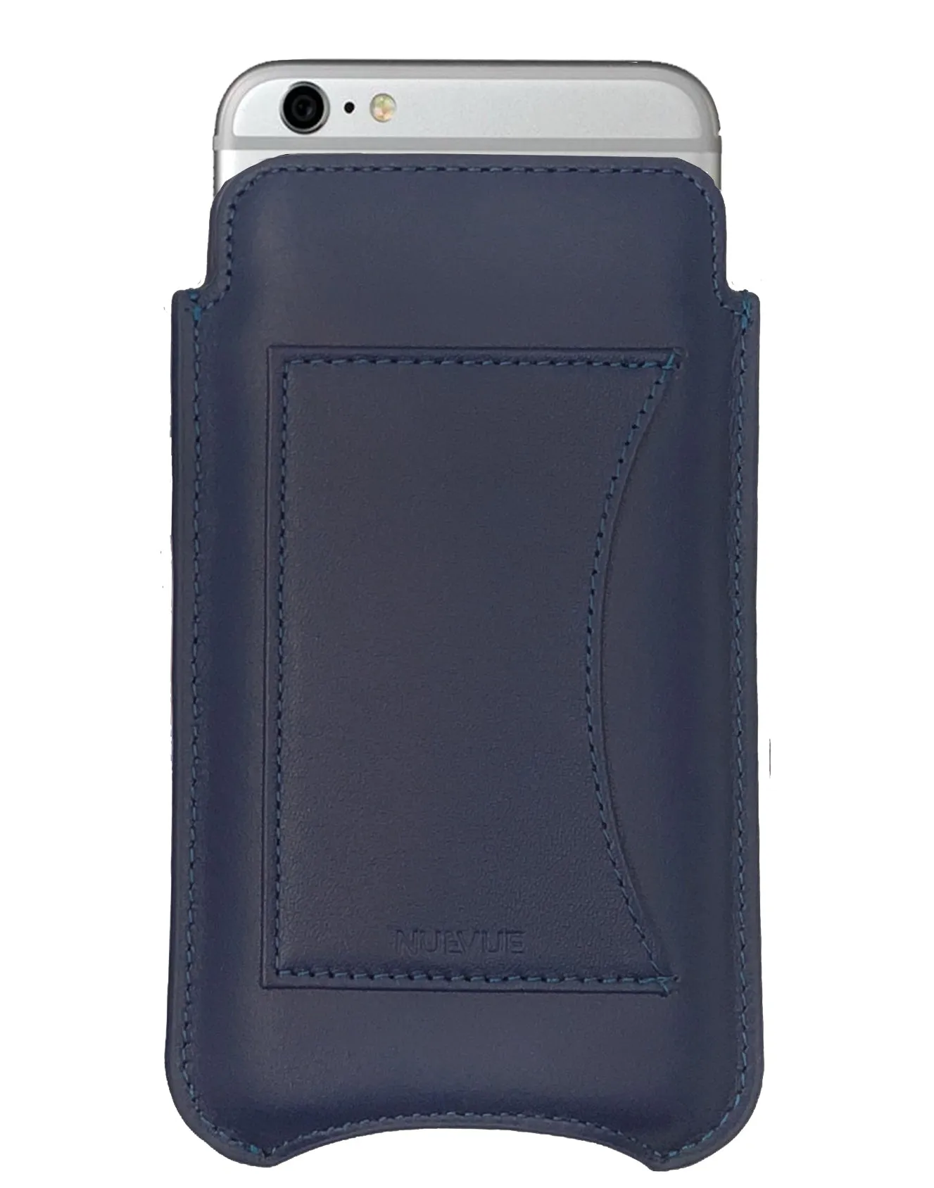 iPhone 6/6s Plus Wallet Case in Blue Leather | Screen Cleaning Sanitizing Lining.