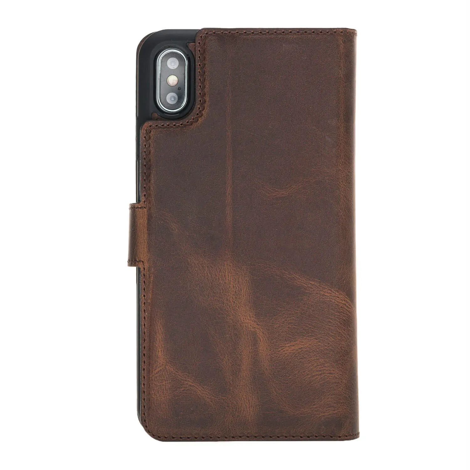 iPhone XR Dual Fold Magnetic Detachable Leather Wallet Case