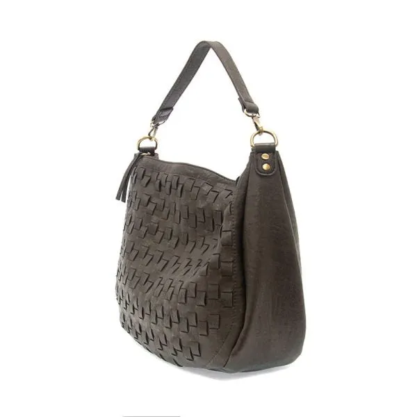 Kali Woven Slouchy Hobo Bag - L8146-98  -  Women's  CHARCOAL