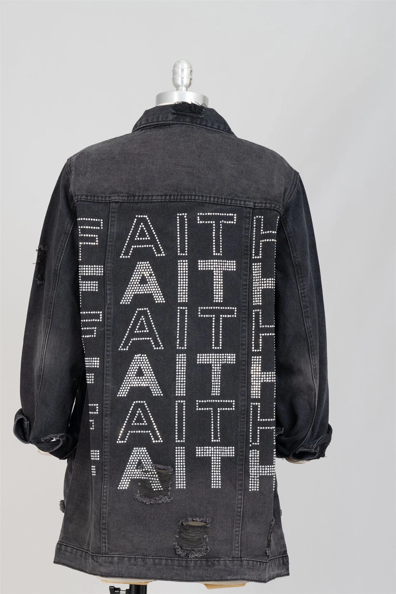 KaraChic CHH23047 Denim Faith Jacket