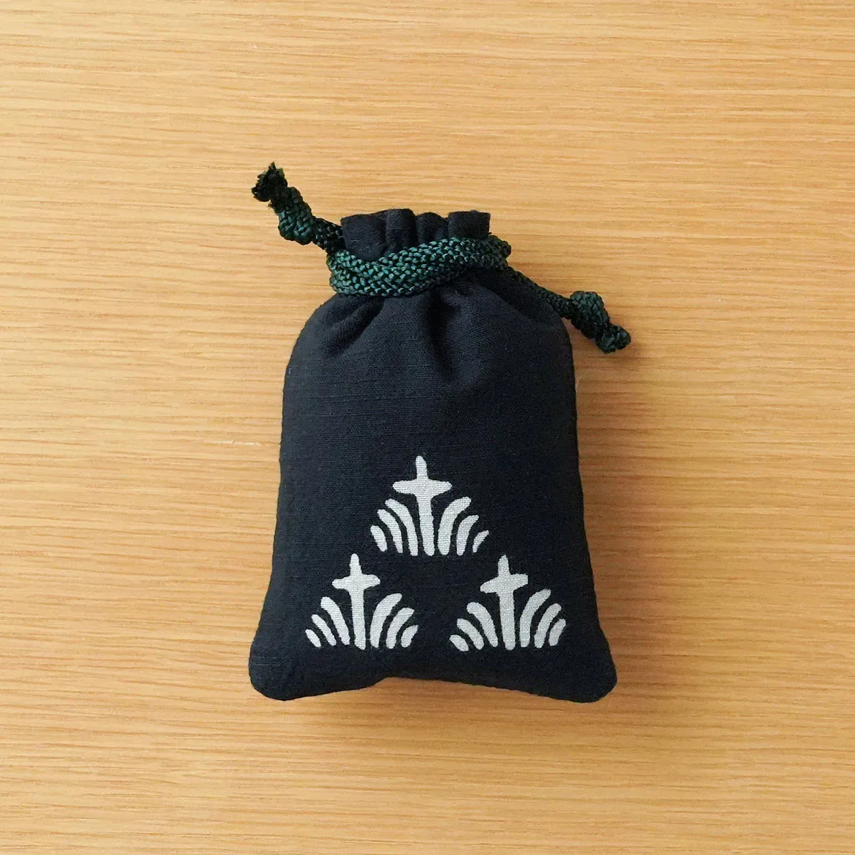 Katazome Small Talisman Bag - Sweet Flag -,  Drawstring Pouch,  Japanese traditional craft bag