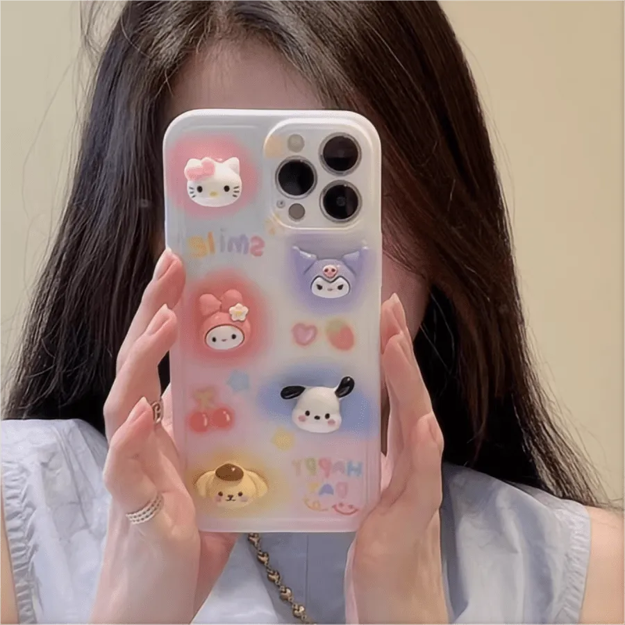 Kawaii Figure Family iPhone Case