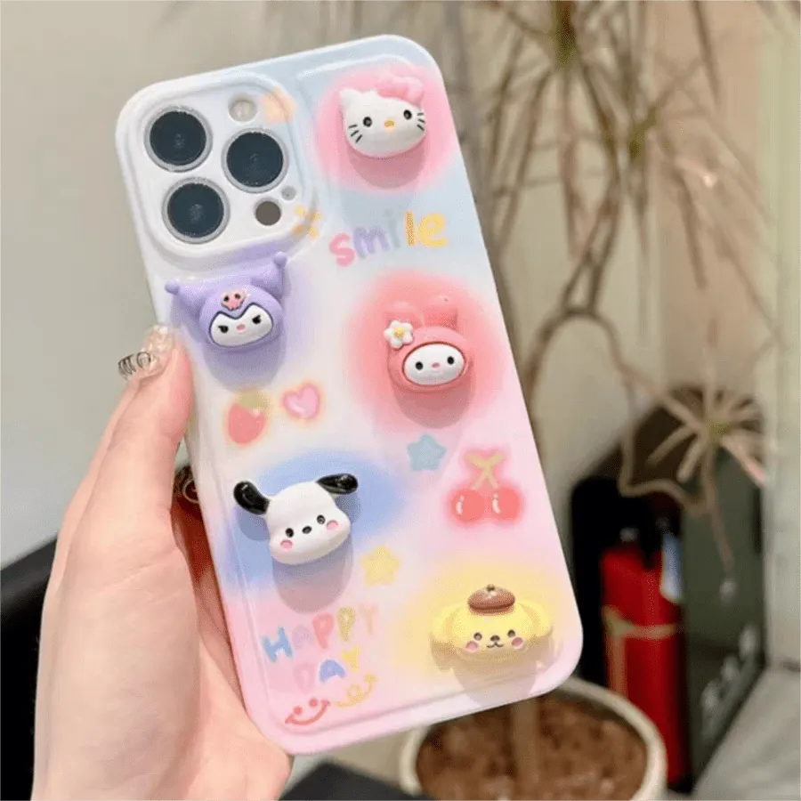 Kawaii Figure Family iPhone Case