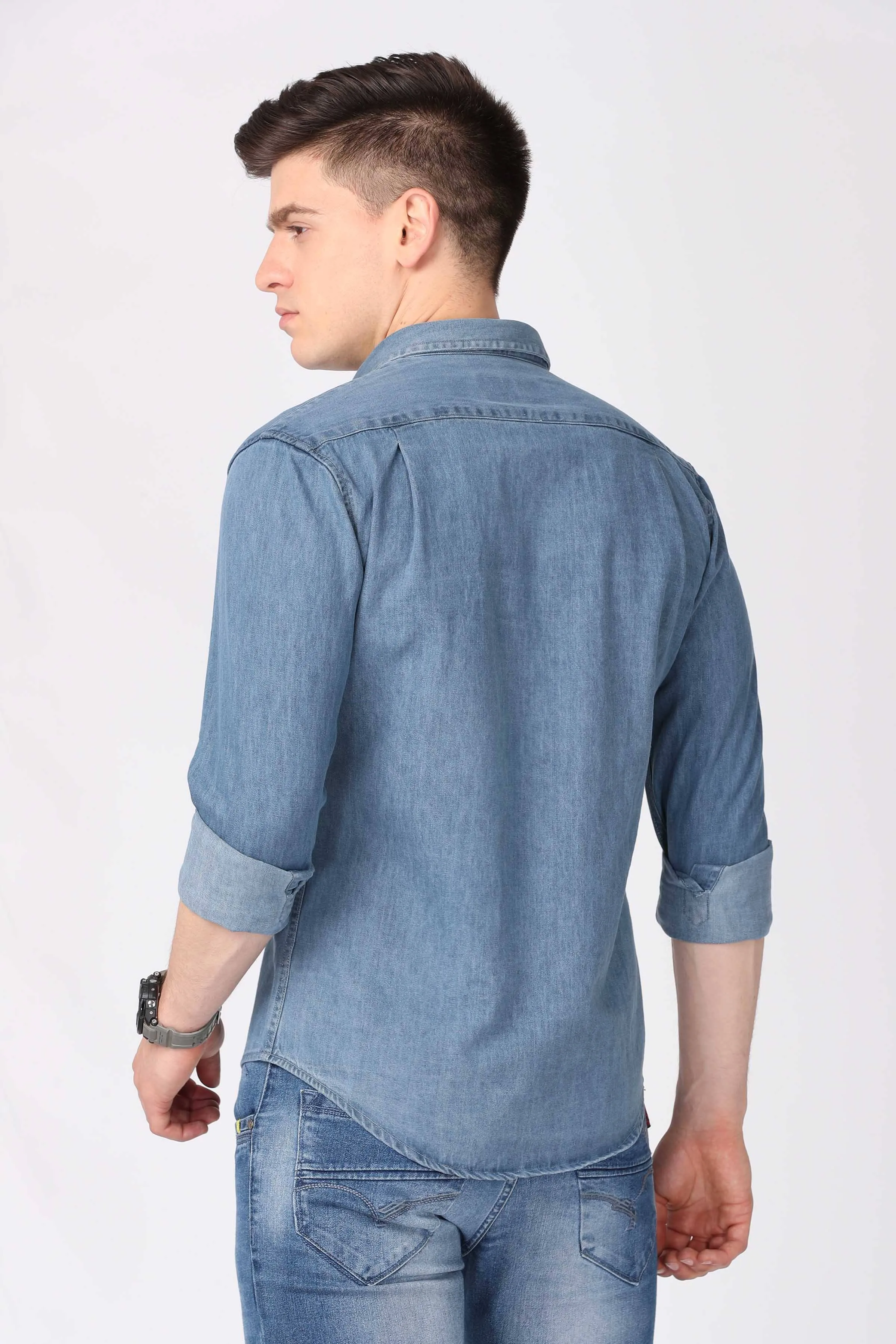 KEF LIFE Printed Denim Shirt