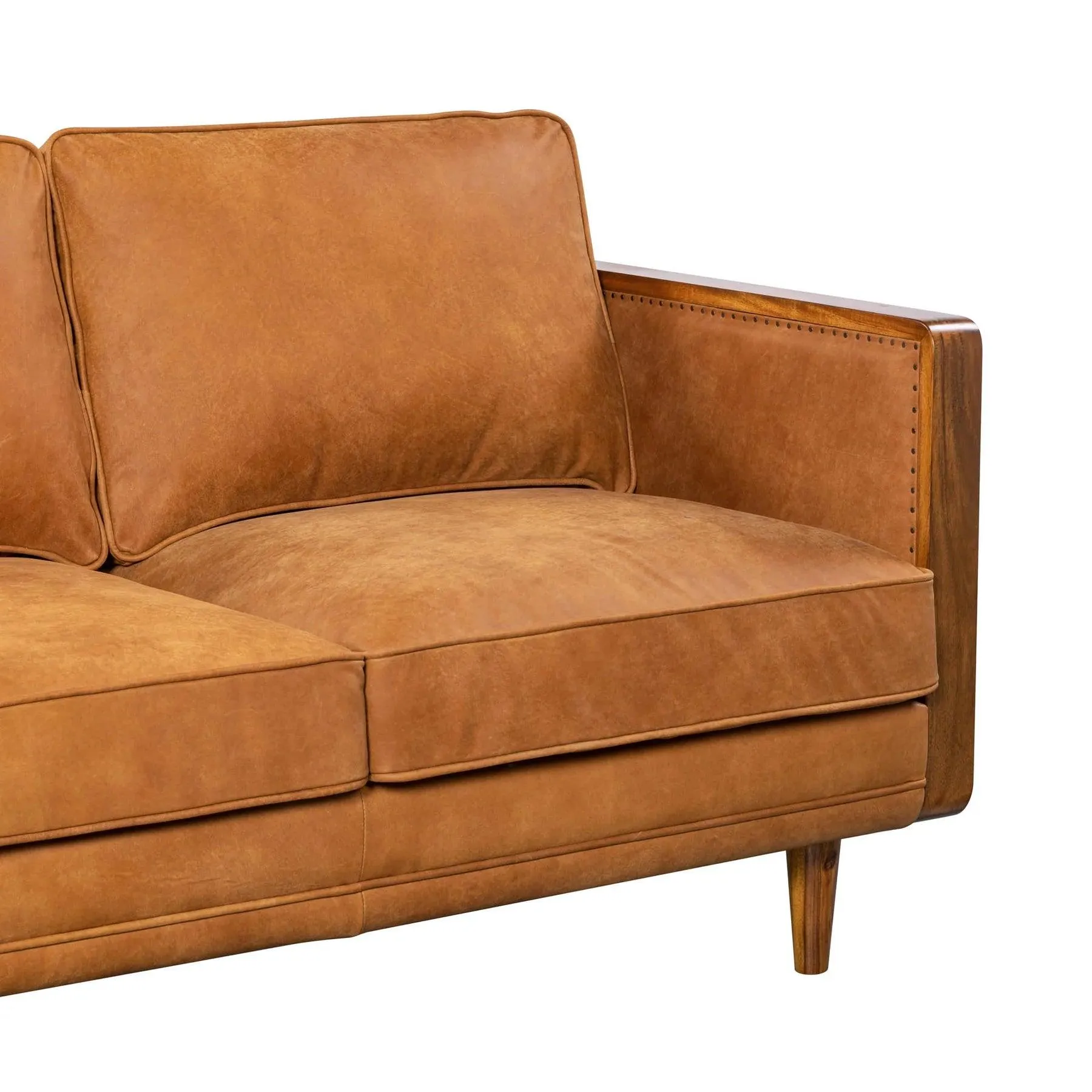 LAS VEGAS MANDALAY Italian Leather Sofa - OUTBACK TAN