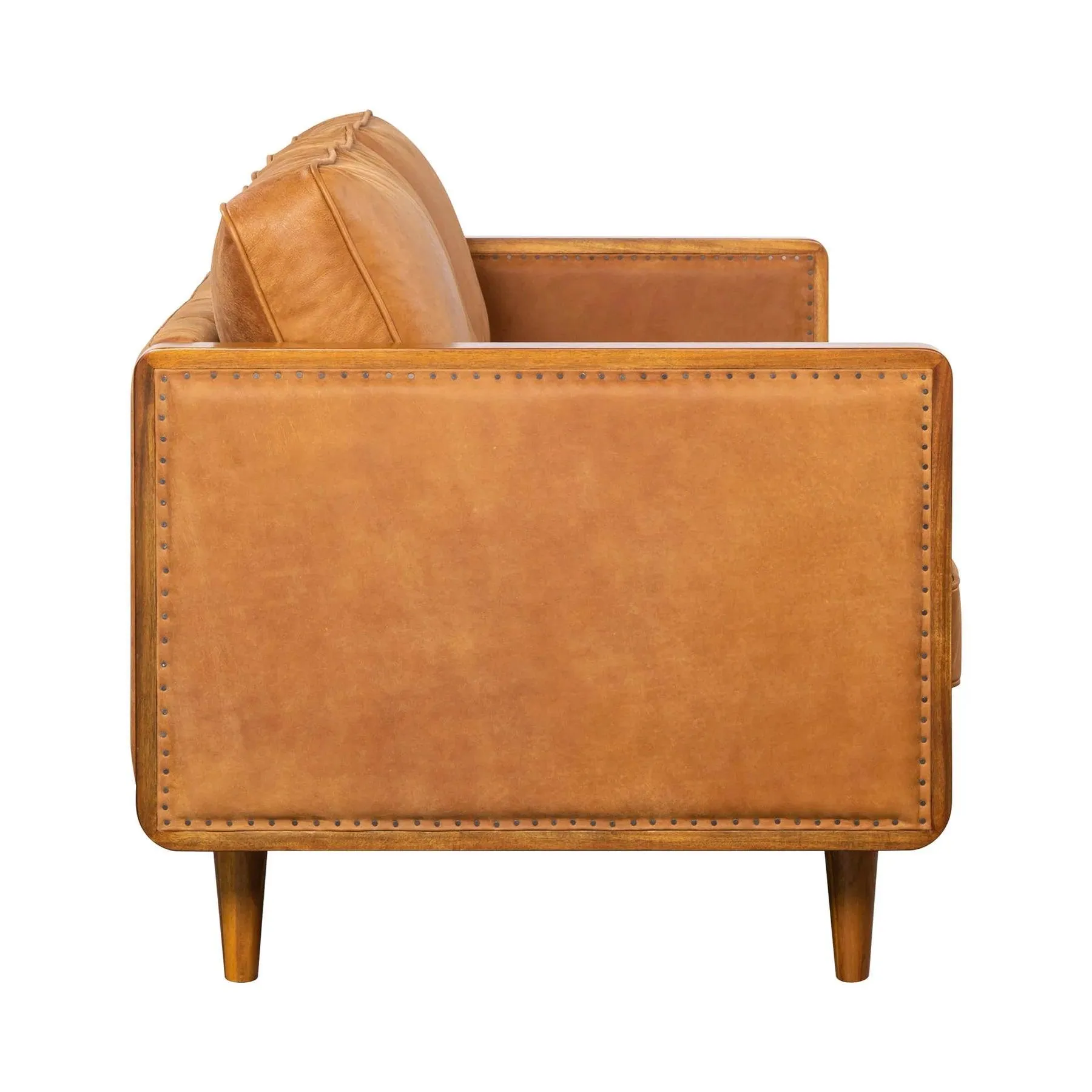 LAS VEGAS MANDALAY Italian Leather Sofa - OUTBACK TAN