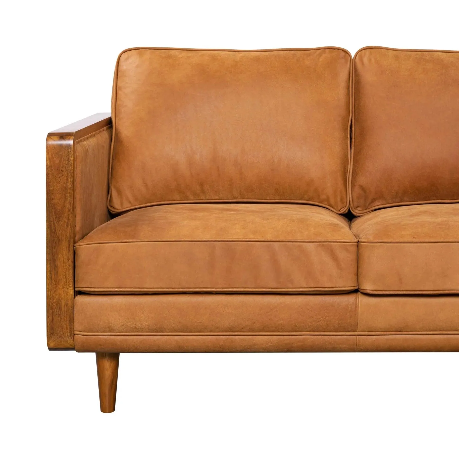 LAS VEGAS MANDALAY Italian Leather Sofa - OUTBACK TAN