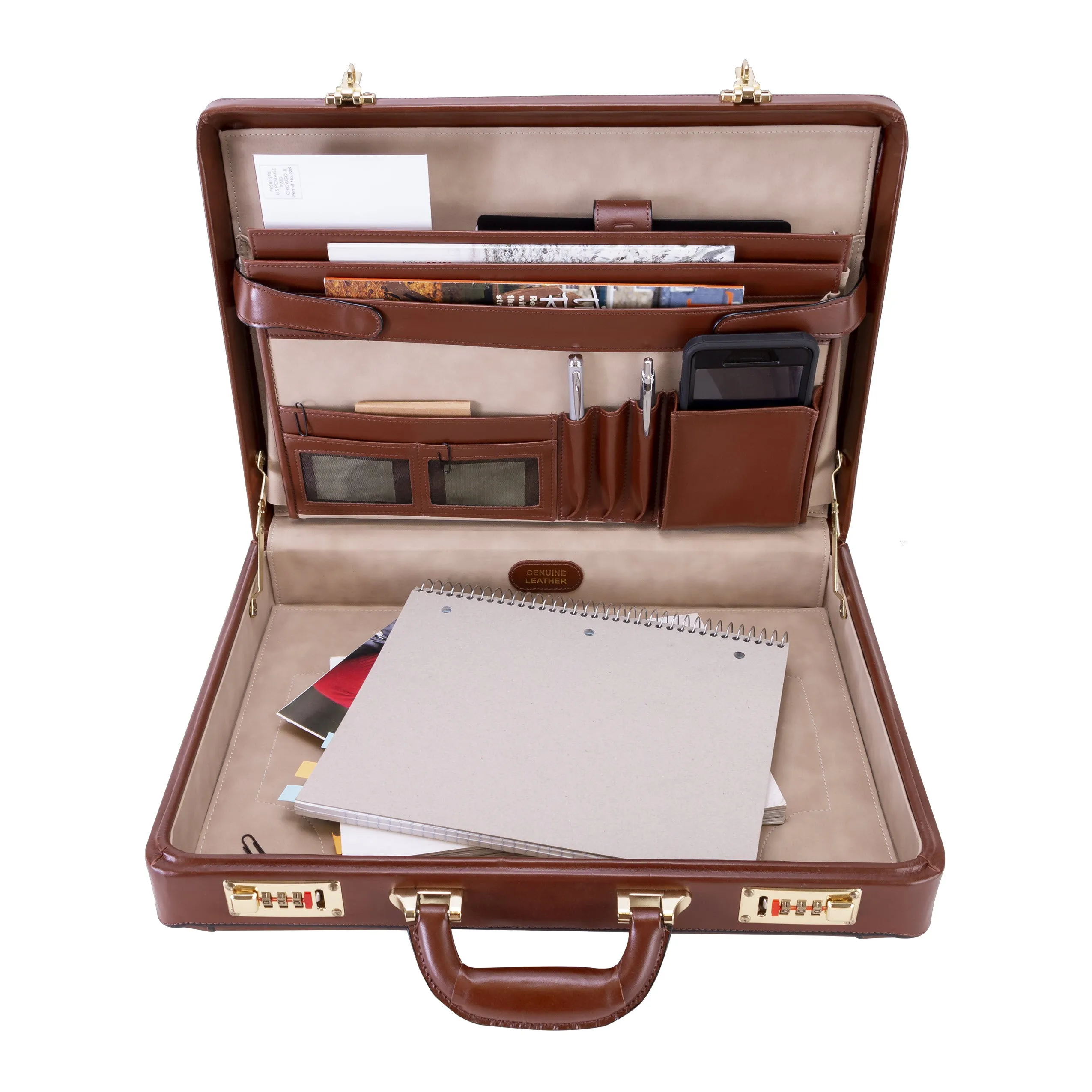 LAWSON | 4.25” Leather Attaché Briefcase