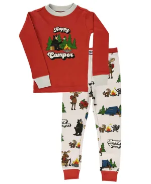 Lazyone Kid's Retro Happy Camper PJ Set