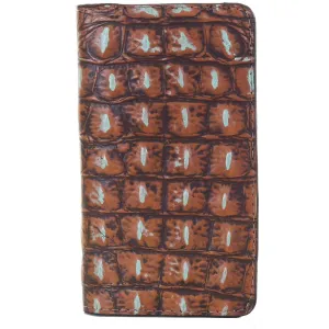 LCPW02 - Rustic Patina Croco Print Cell Phone Wallet