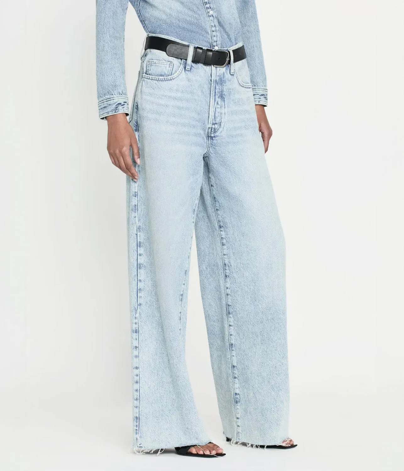 LE LOW BAGGY WIDE LEG JEAN- FIZZ INDIGO