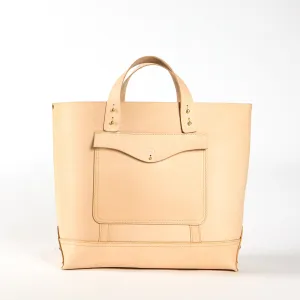 Leather Bucket Tote | Undyed