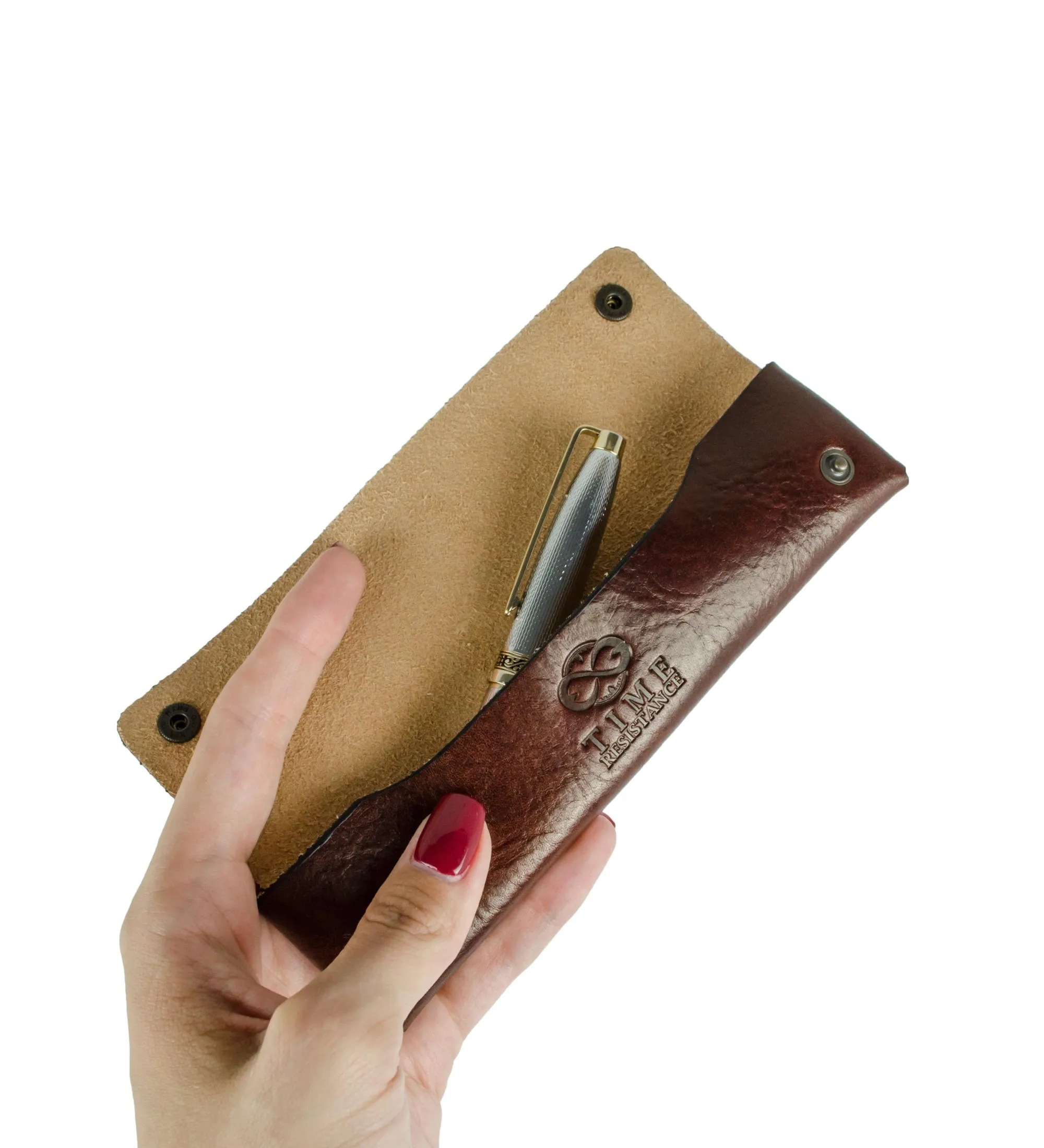 Leather Pen Case Holder for Women - Appointment in Samarra