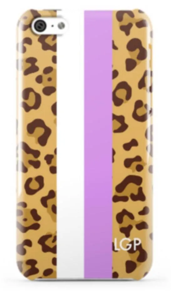 Leopard Print Stripe Phone Case