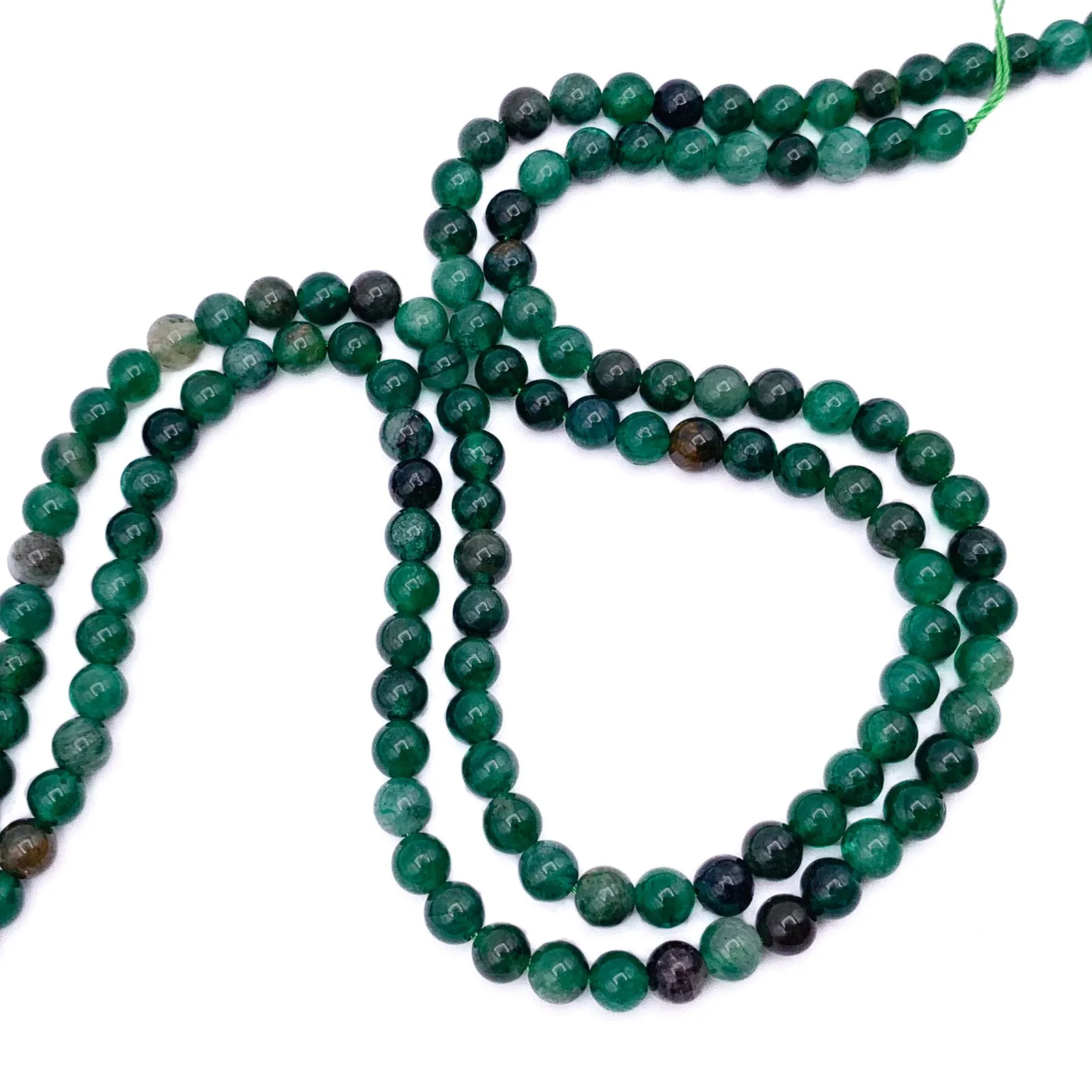 Lepidolite Green 6mm Smooth Rounds Bead Strand