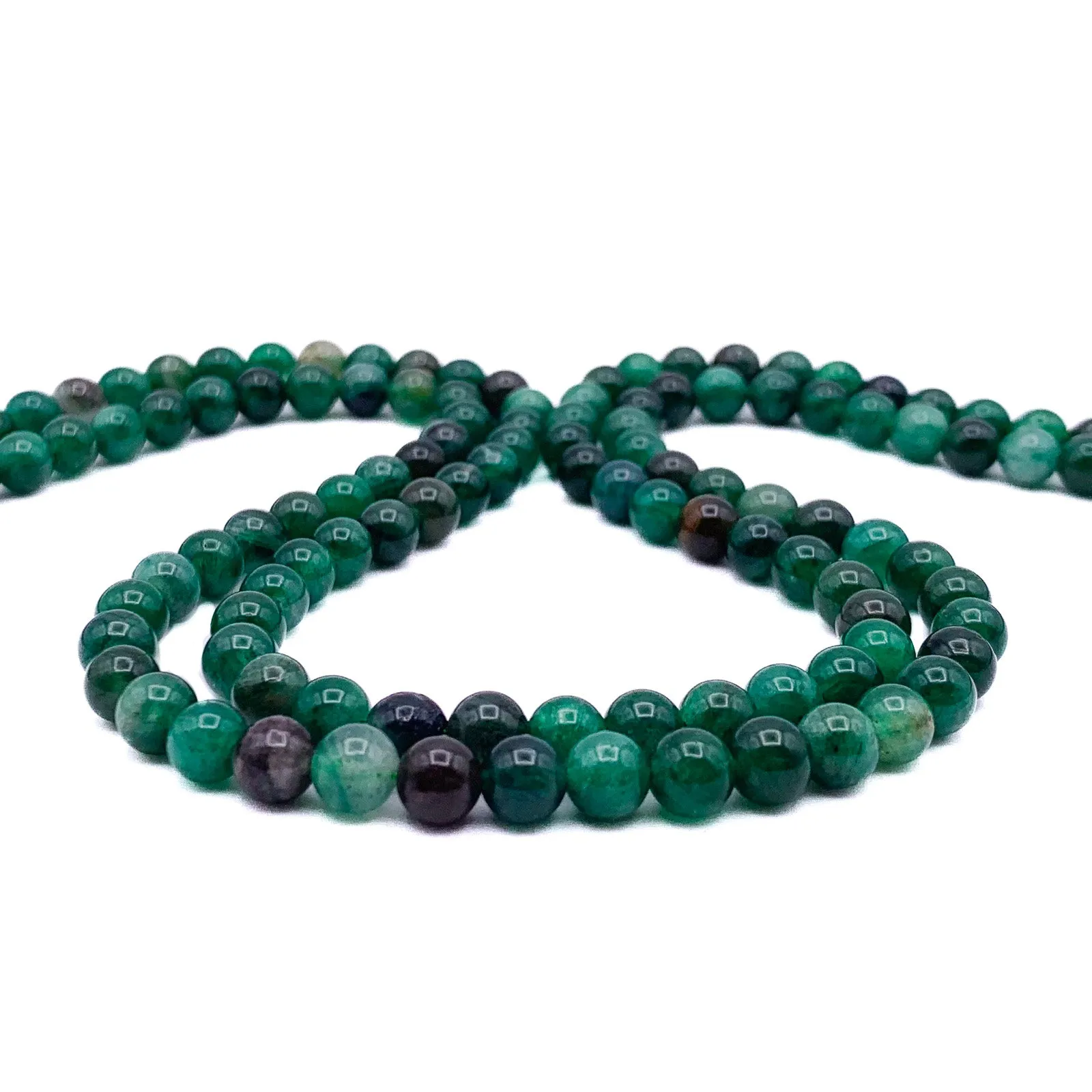 Lepidolite Green 6mm Smooth Rounds Bead Strand