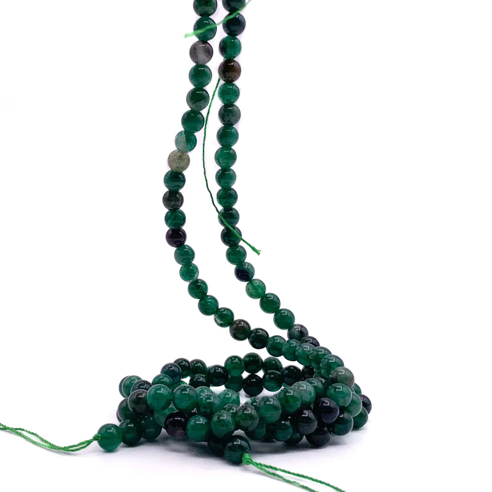 Lepidolite Green 6mm Smooth Rounds Bead Strand