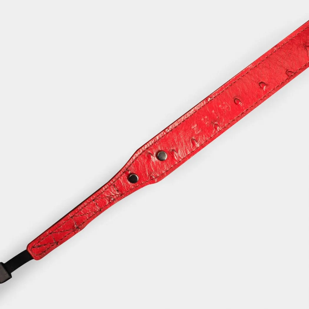 <ao9a>ZKIN Siren Mini Camera Strap -Blazing Red (leather)