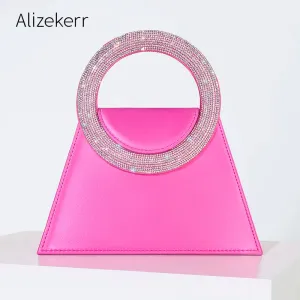 Lux Rhinestone Satin Handbag