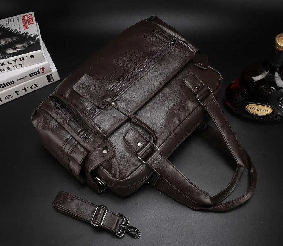 Luxury Leather Multipurpose Business Briefcase/Duffel Bag