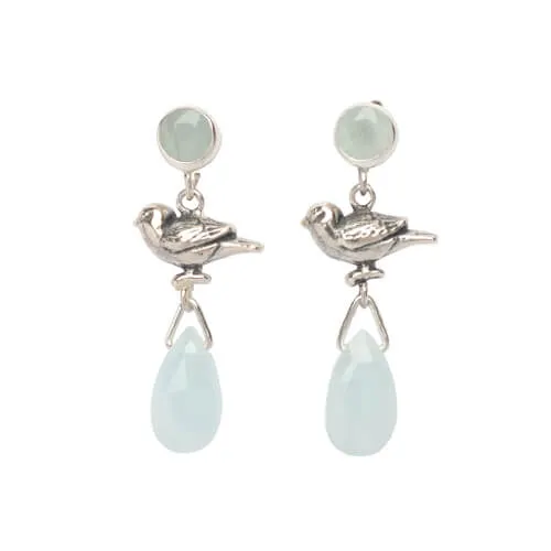 Mei Bird   Aquamarine Earrings