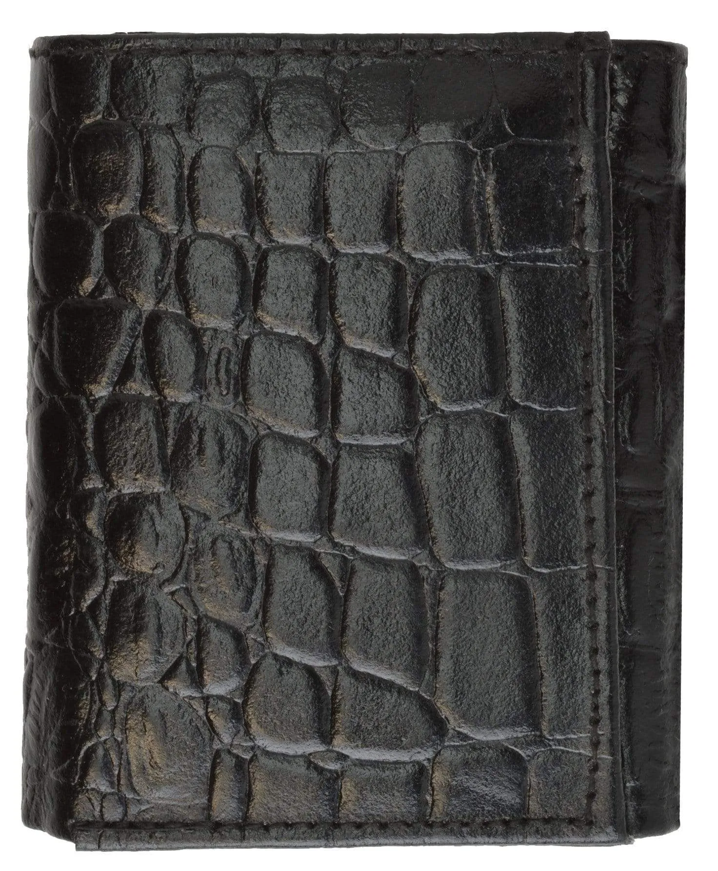 Mens Genuine Leather Alligator Pattern Classic Trifold Wallet 5555 CR