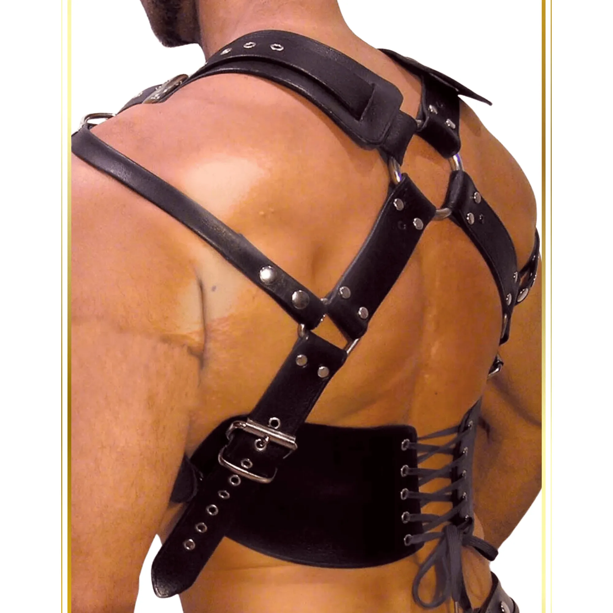 Mens Leather Body Harness