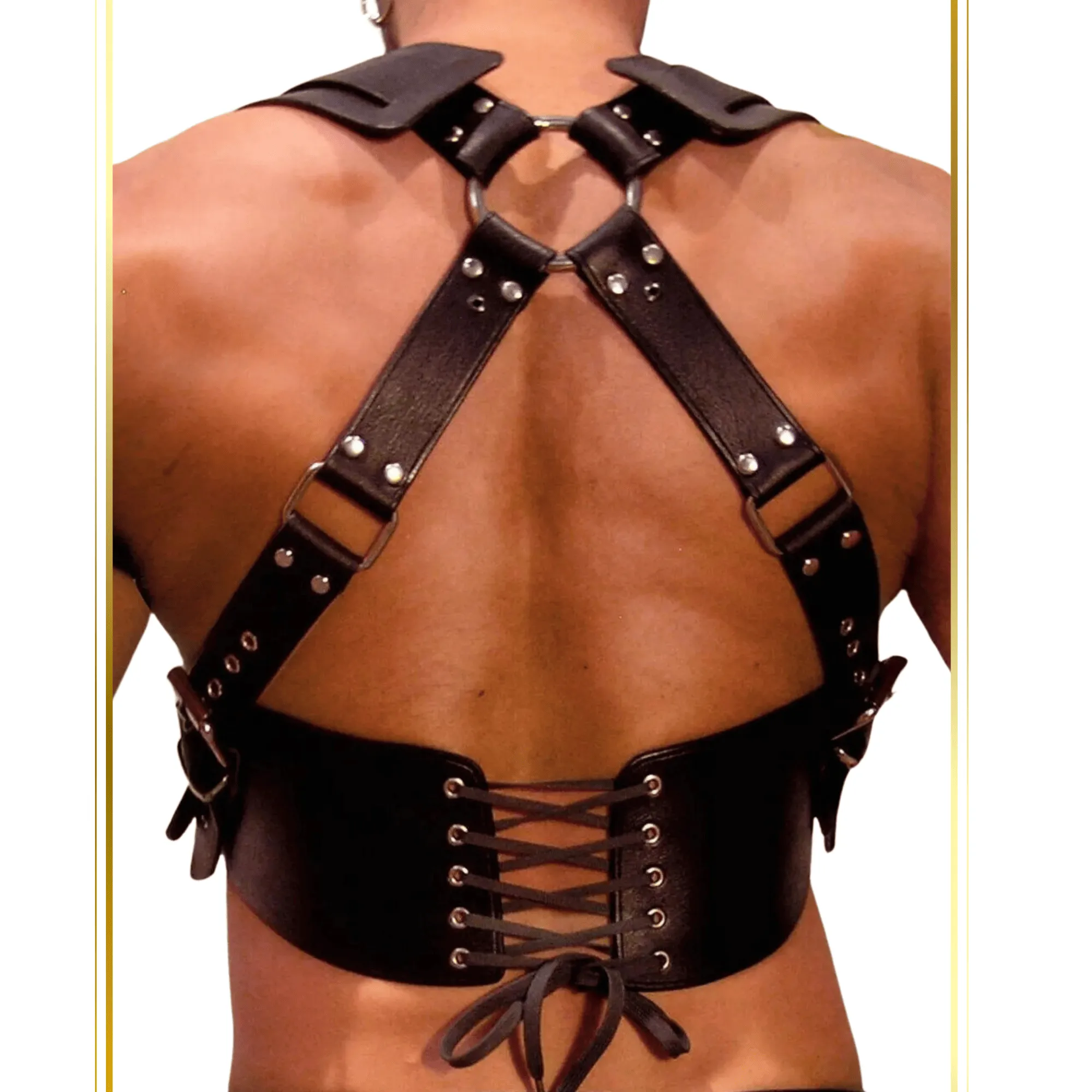 Mens Leather Body Harness