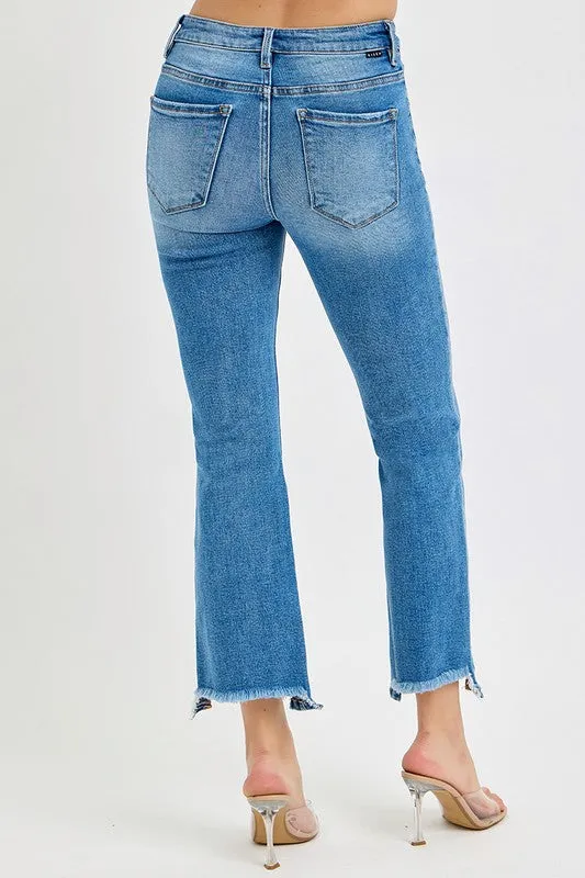 Mid Rise Tummy Control Bootcut Jeans