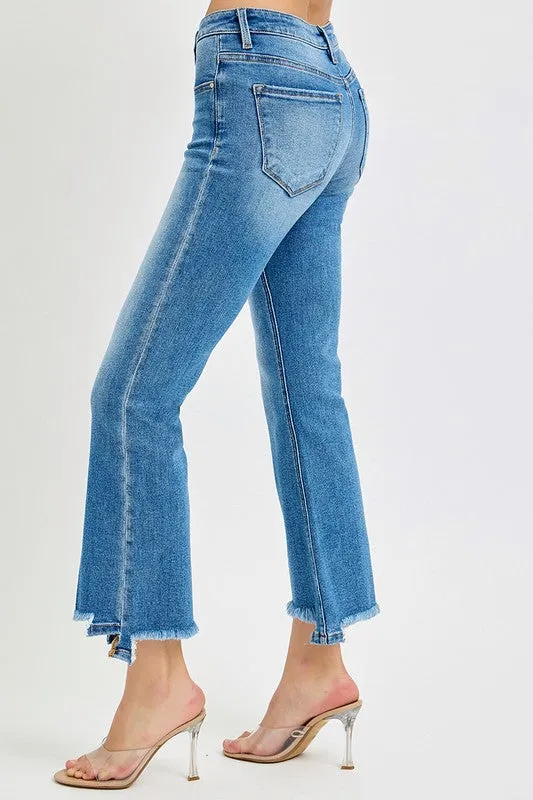 Mid Rise Tummy Control Bootcut Jeans