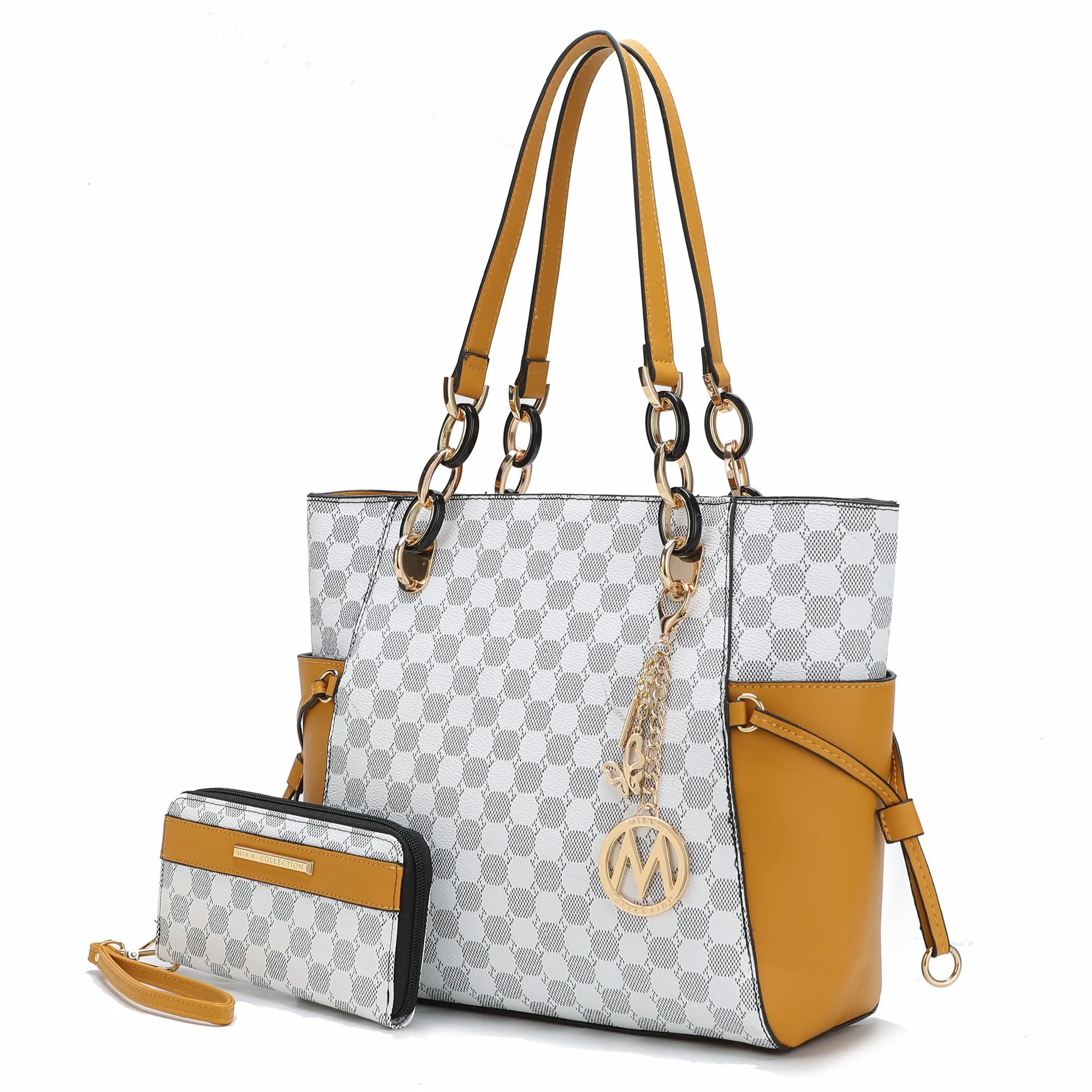 MKF Collection Xenia Circular Print Tote Bag with Wallet by Mia K