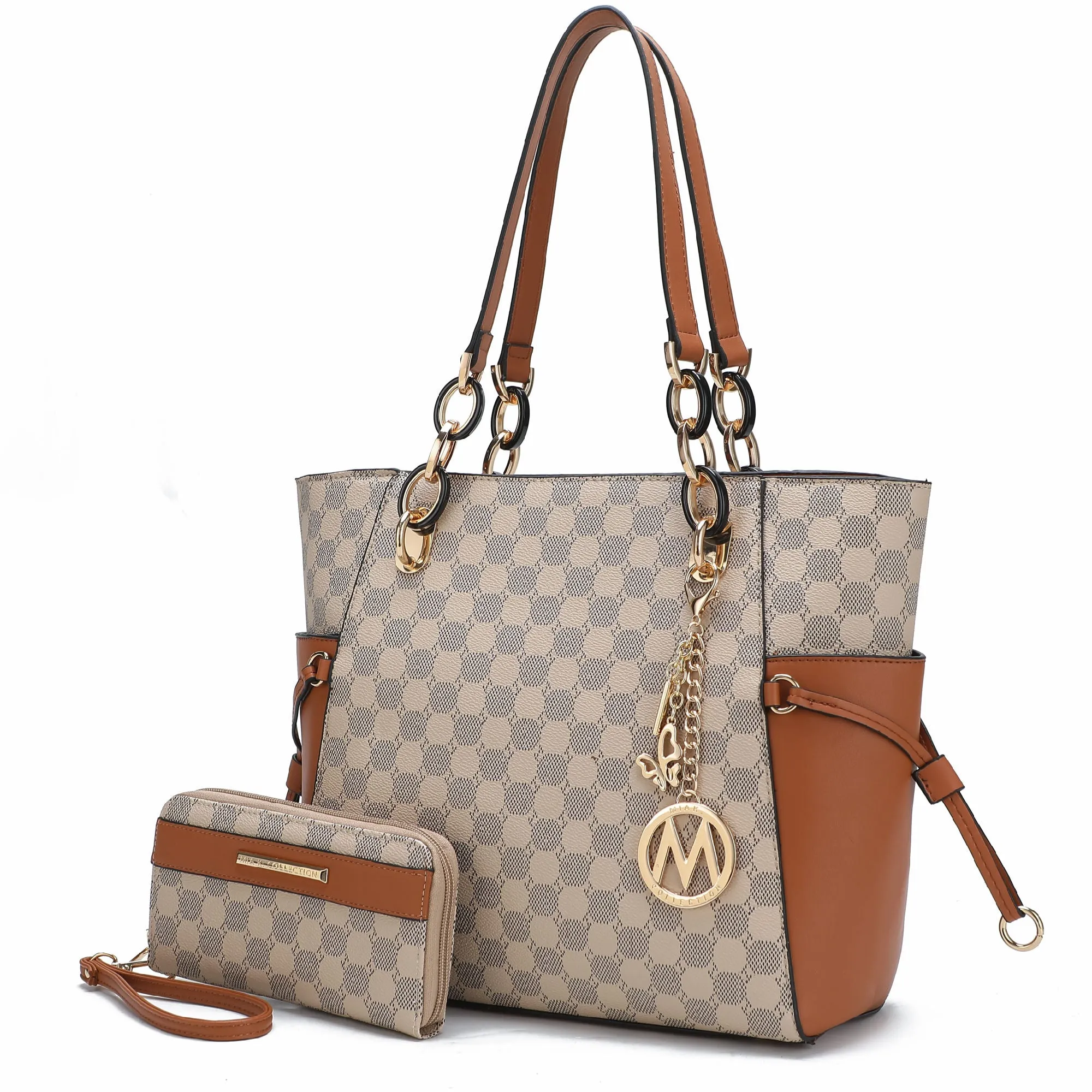 MKF Collection Xenia Circular Print Tote Bag with Wallet by Mia K