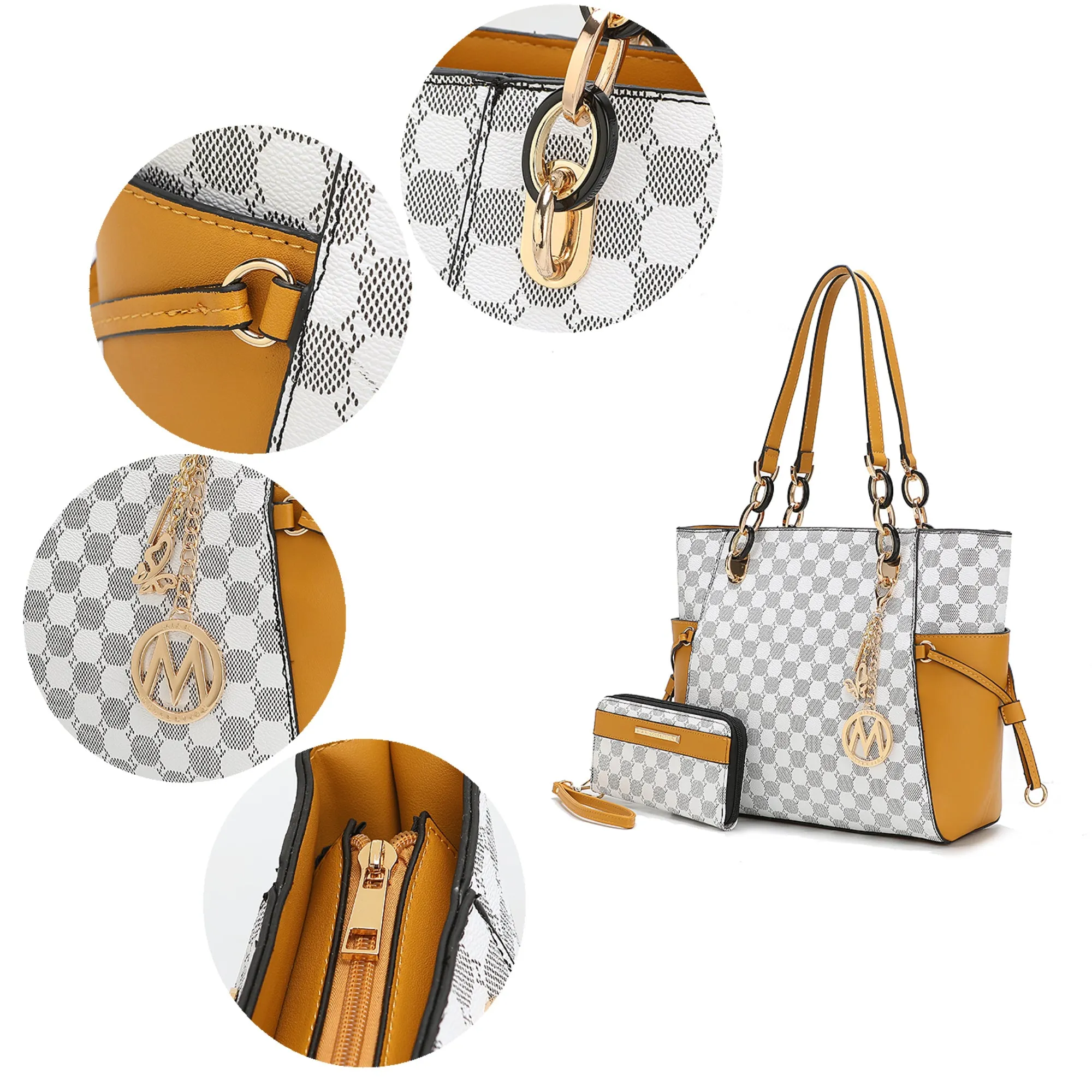 MKF Collection Xenia Circular Print Tote Bag with Wallet by Mia K